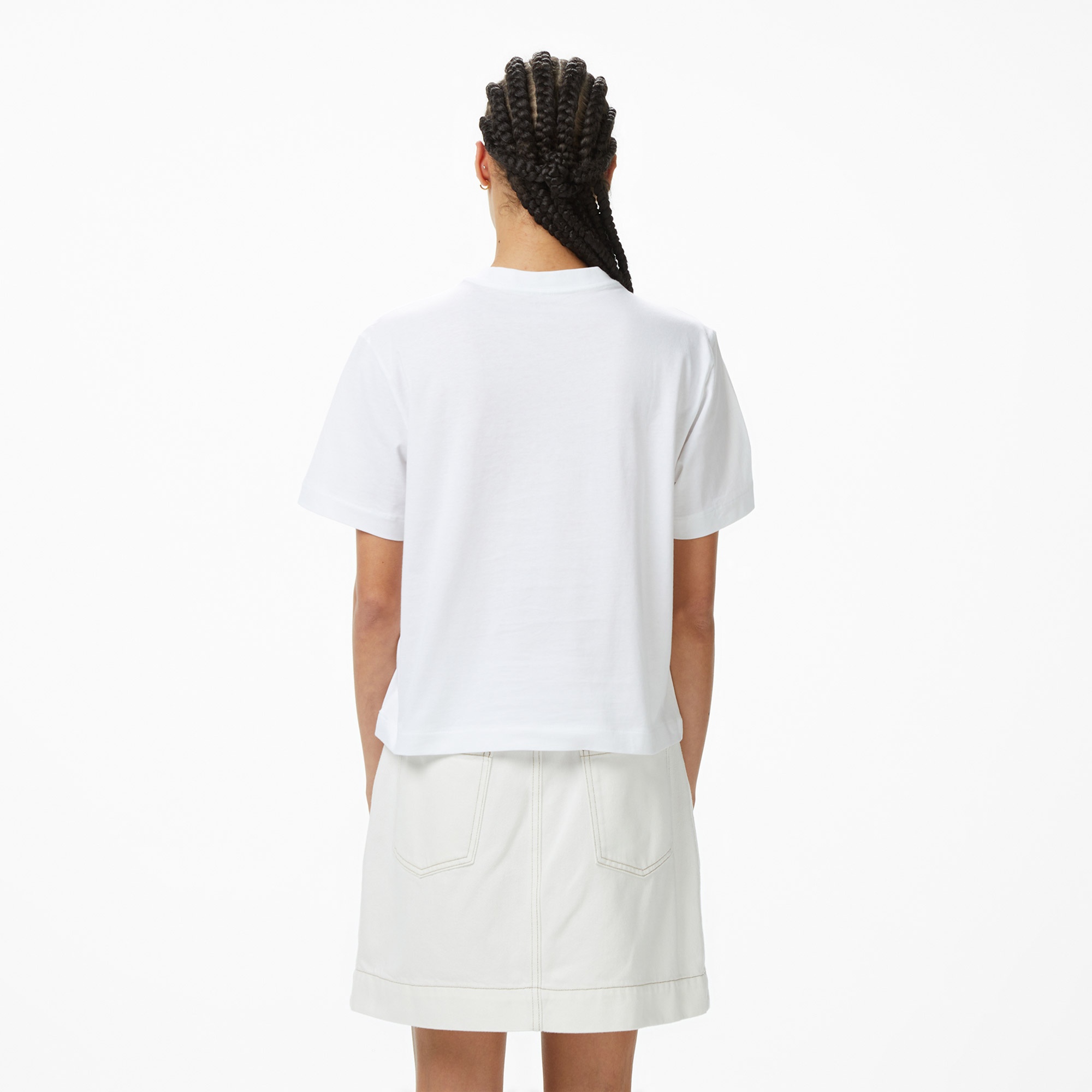 Calvin Klein Boxy Graphic  Kadın Beyaz T-Shirt