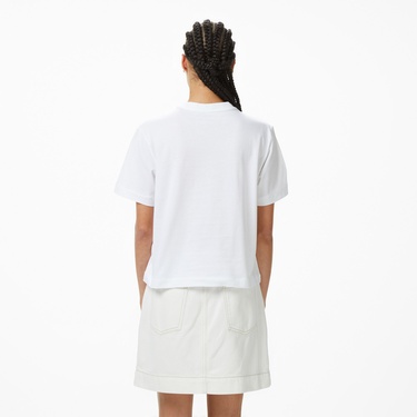  Calvin Klein Boxy Graphic  Kadın Beyaz T-Shirt