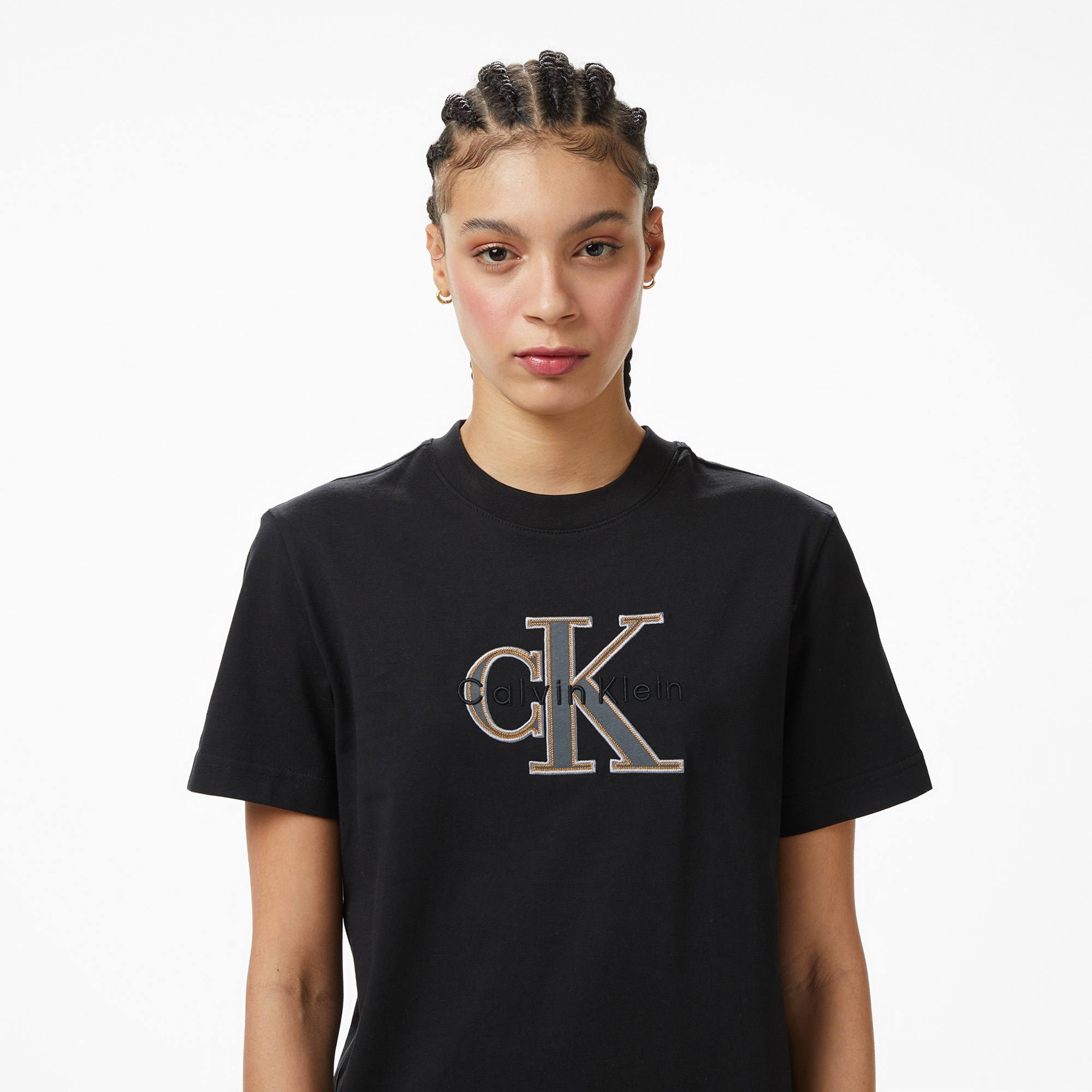 Calvin Klein Hero Classic Monologo Kadın Siyah T-Shirt