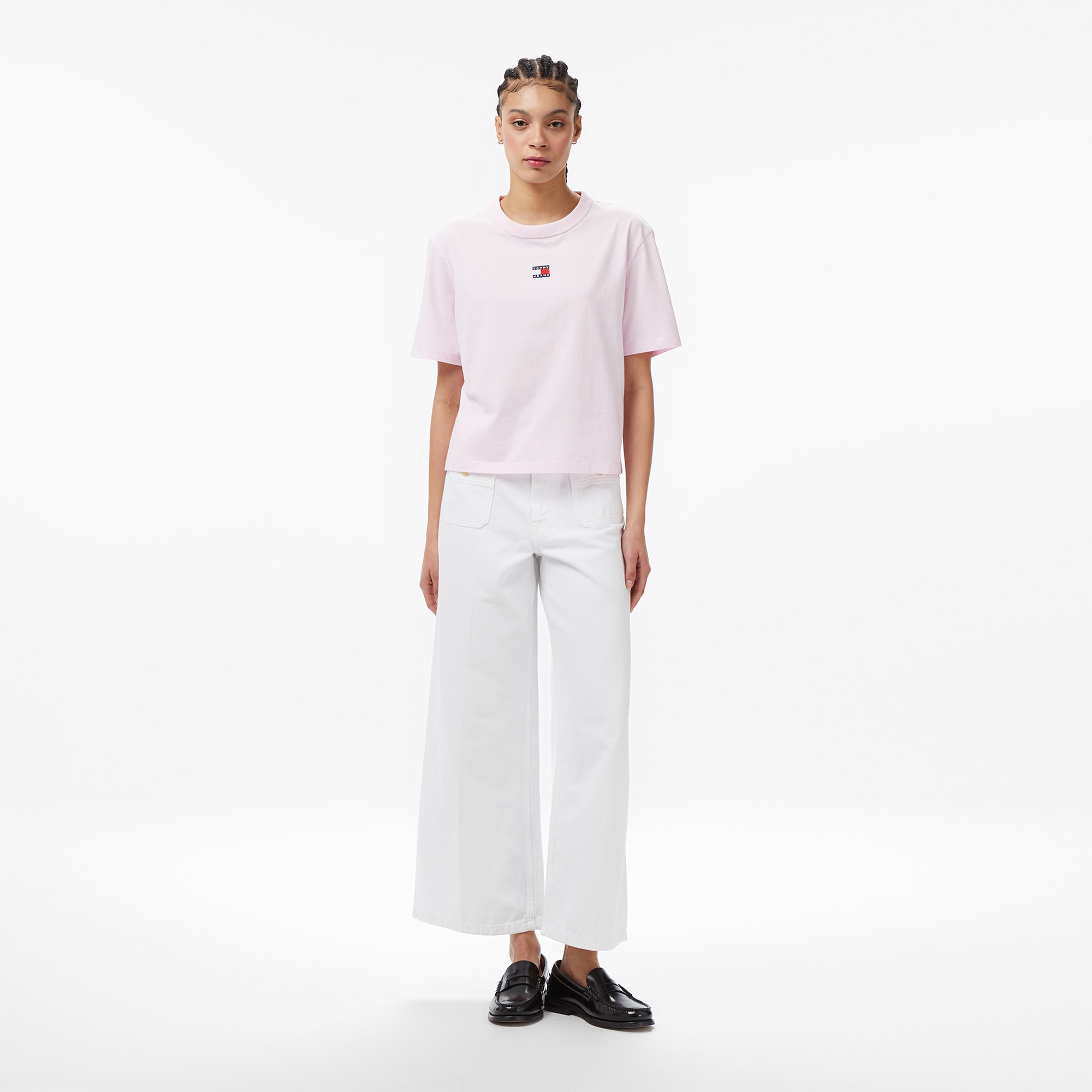 Tommy Hilfiger Badge Kadın Pembe T-Shirt