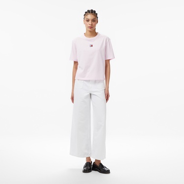  Tommy Hilfiger Badge Kadın Pembe T-Shirt