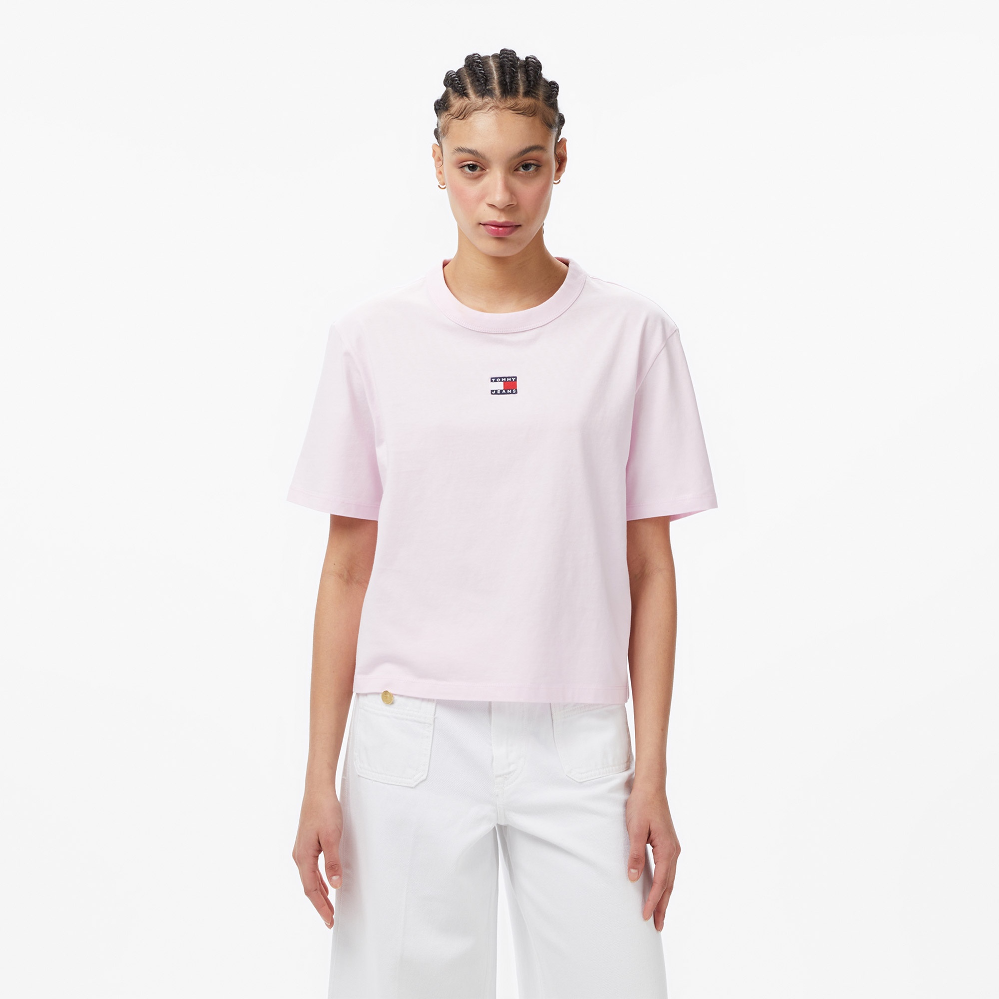 Tommy Hilfiger Badge Kadın Pembe T-Shirt