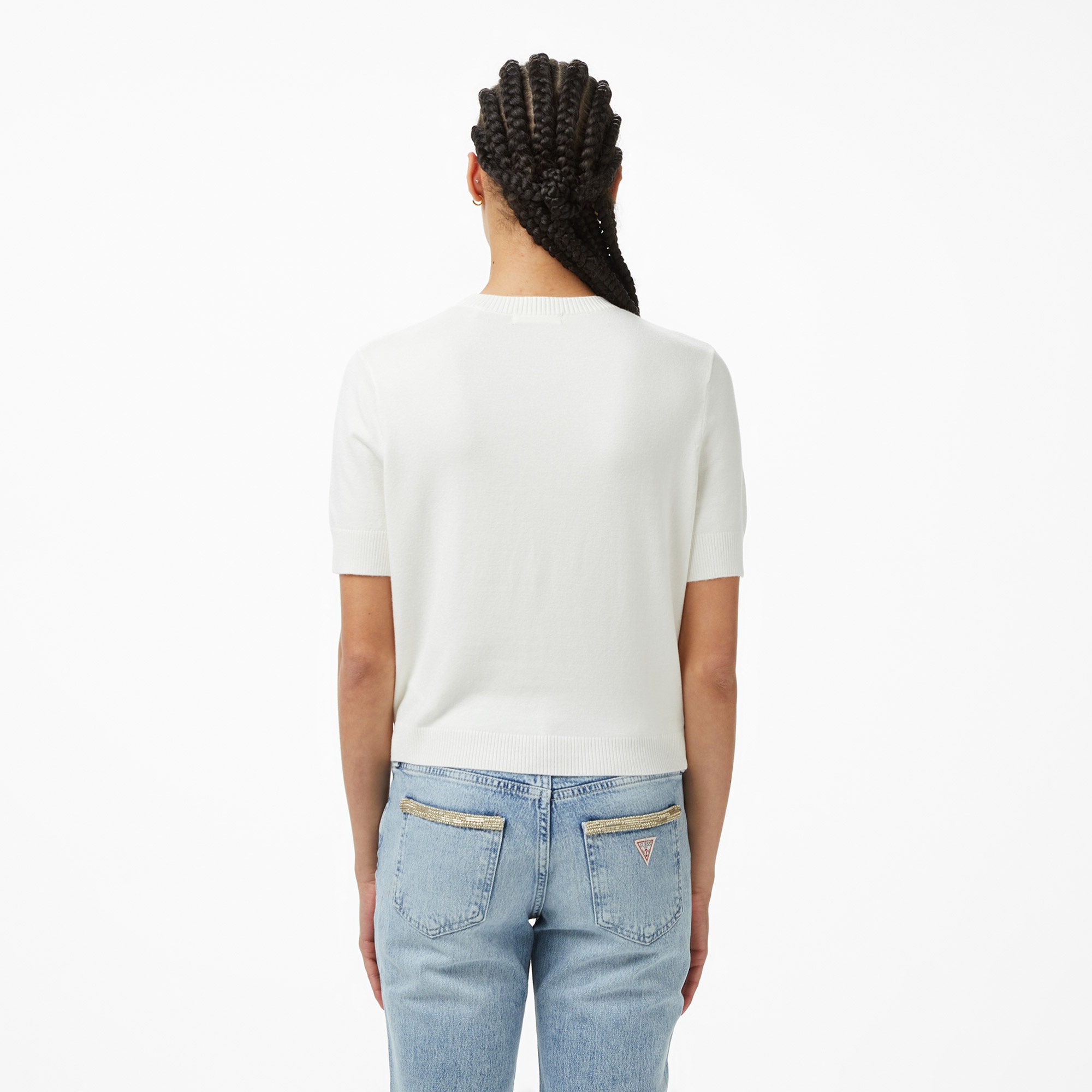 Guess Norah Kadın Beyaz Triko