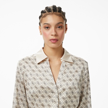  Guess Blerta Kadın Beyaz Elbise