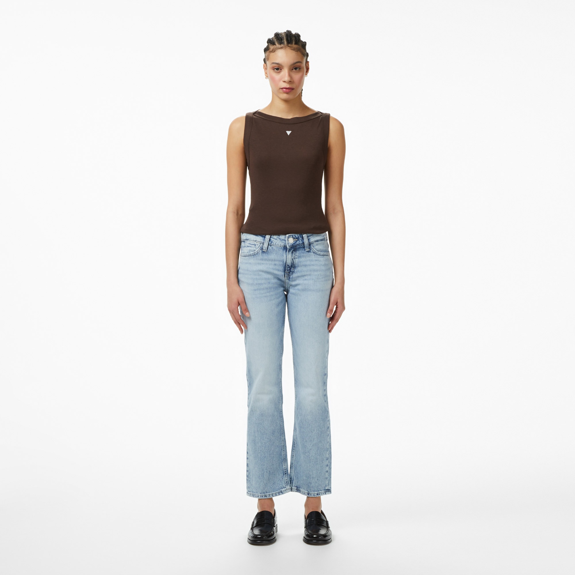 Guess Tina Ipek Karışımlı Kadın Kahverengi T-Shirt