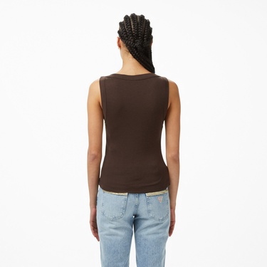  Guess Tina Ipek Karışımlı Kadın Kahverengi T-Shirt