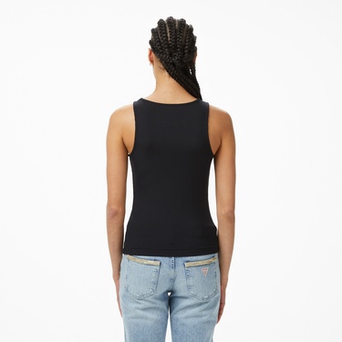  Guess Round Kadın Siyah T-Shirt