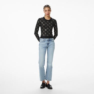  Guess Yarn Yün Karışımlı Kadın Siyah Triko