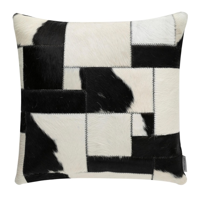  ANDREW DERİ KIRLENT SİYAH BEYAZ 45X45