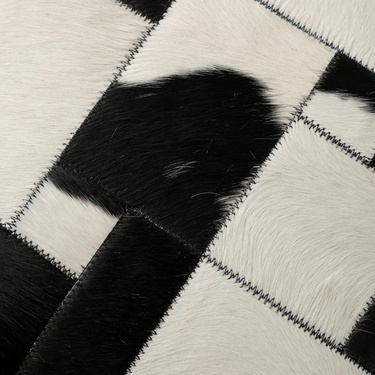  ANDREW DERİ KIRLENT SİYAH BEYAZ 45X45