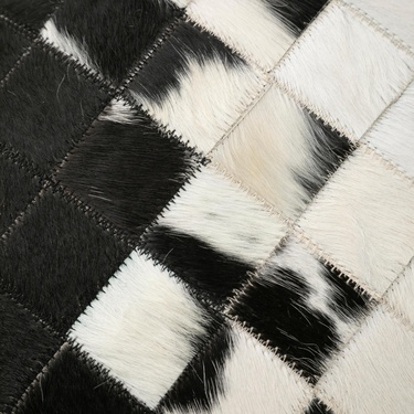  LUCAS DERİ KIRLENT SİYAH BEYAZ 45X45