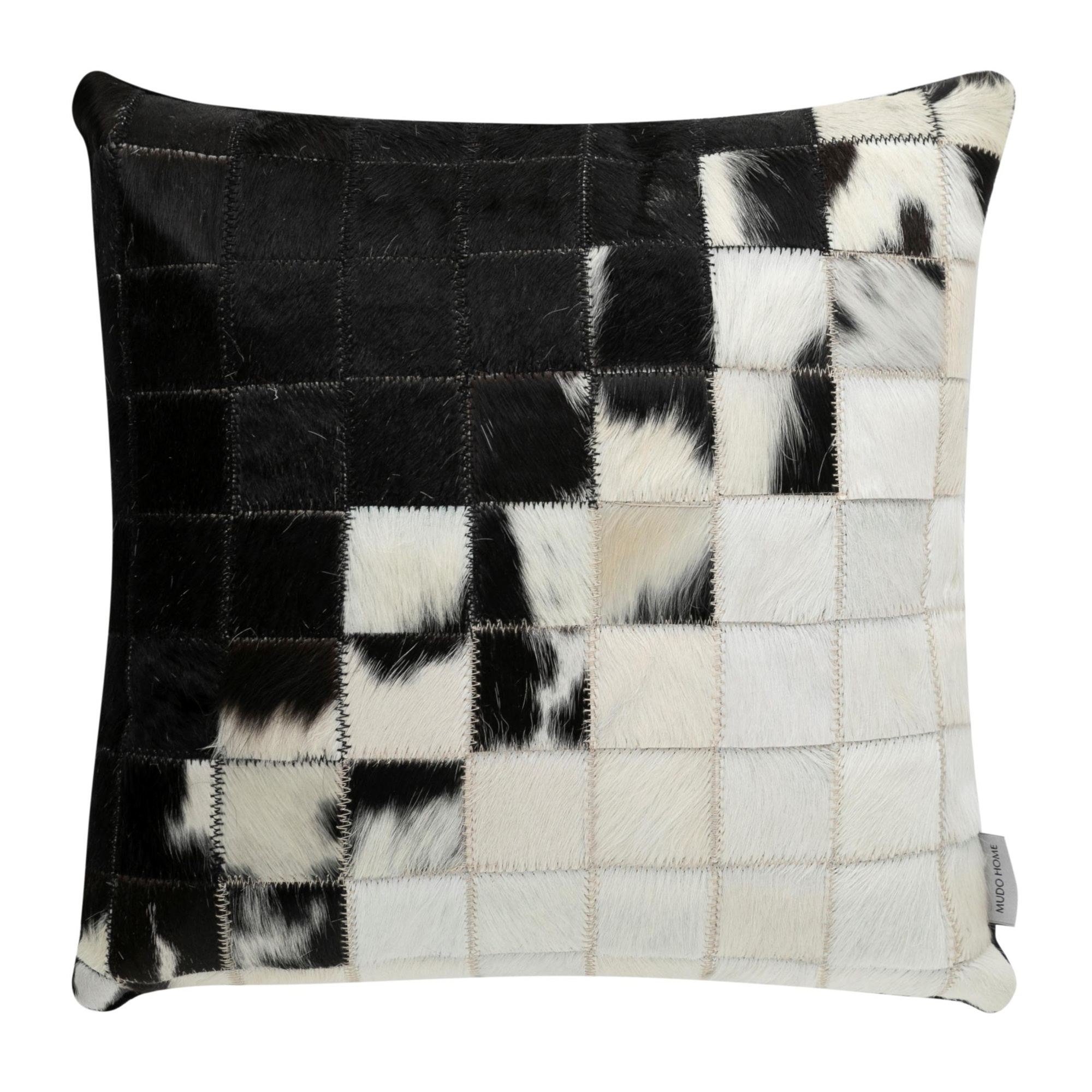 LUCAS DERİ KIRLENT SİYAH BEYAZ 45X45