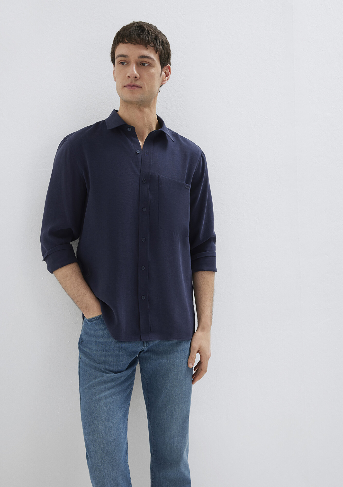  Mavi Lacivert Gömlek Regular Fit / Normal Kesim 0212010-86415