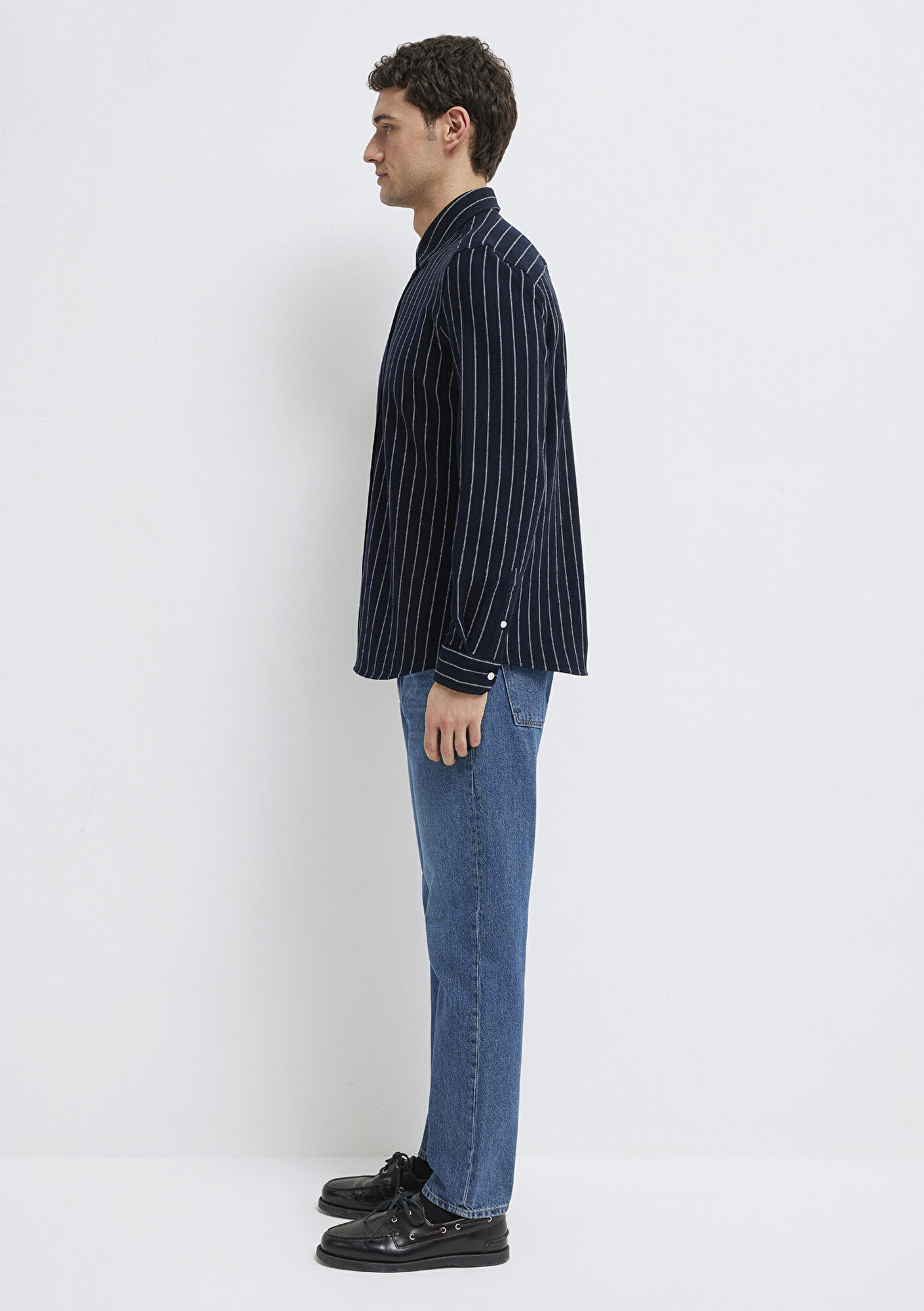 Mavi Çizgili Gömlek Regular Fit / Normal Kesim 0211998-91552