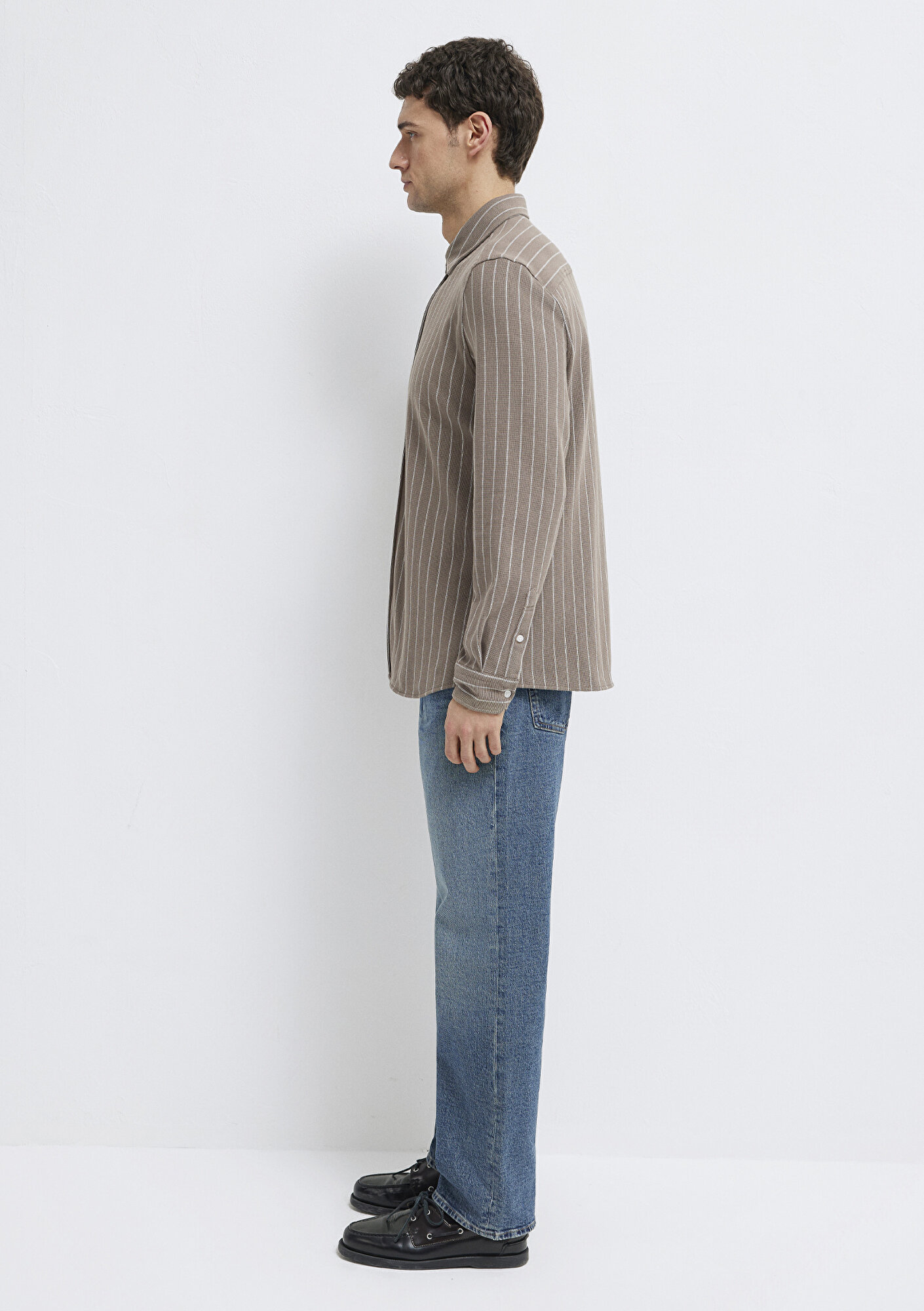 Mavi Çizgili Gömlek Regular Fit / Normal Kesim 0211998-91553