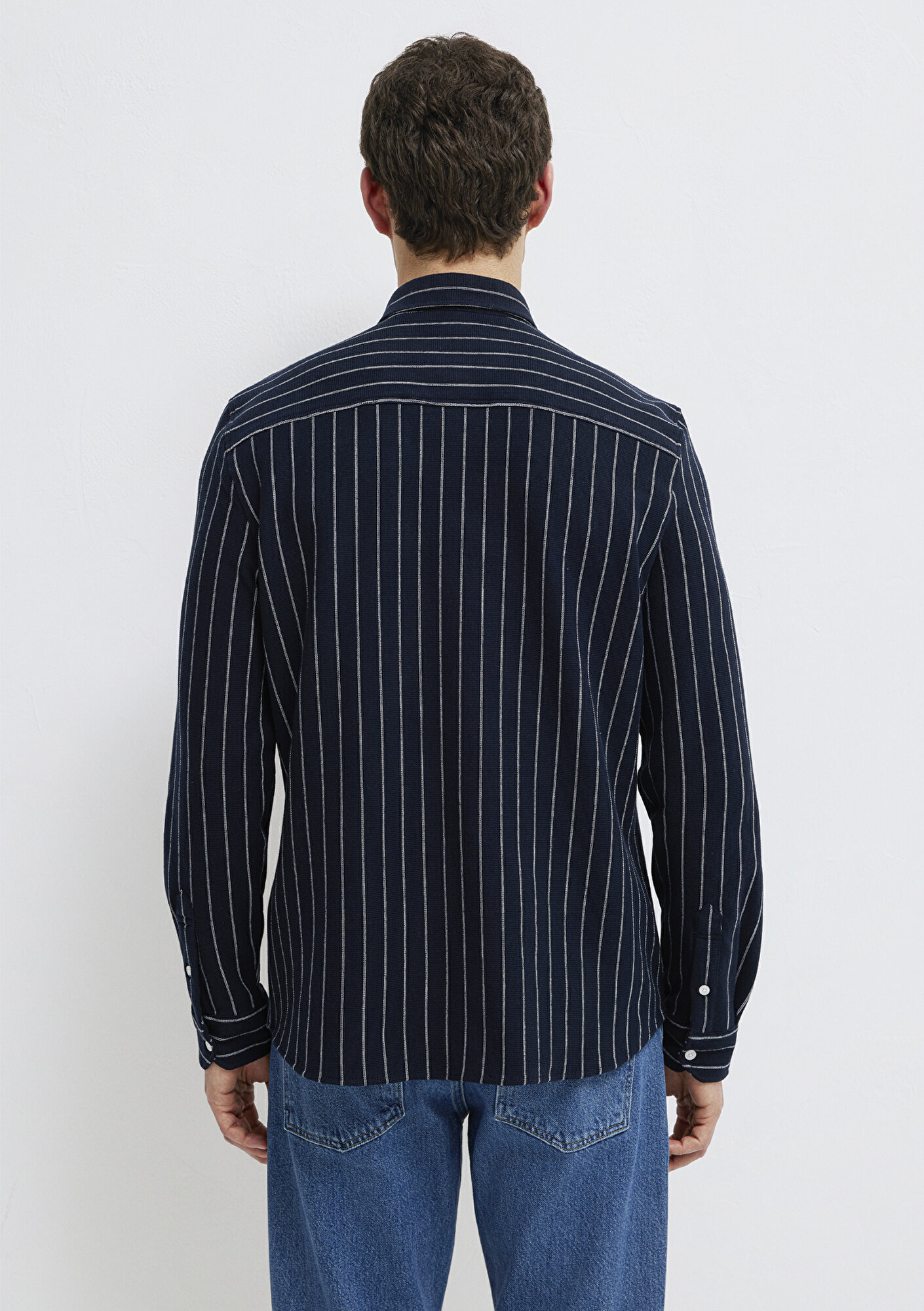  Mavi Çizgili Gömlek Regular Fit / Normal Kesim 0211998-91552