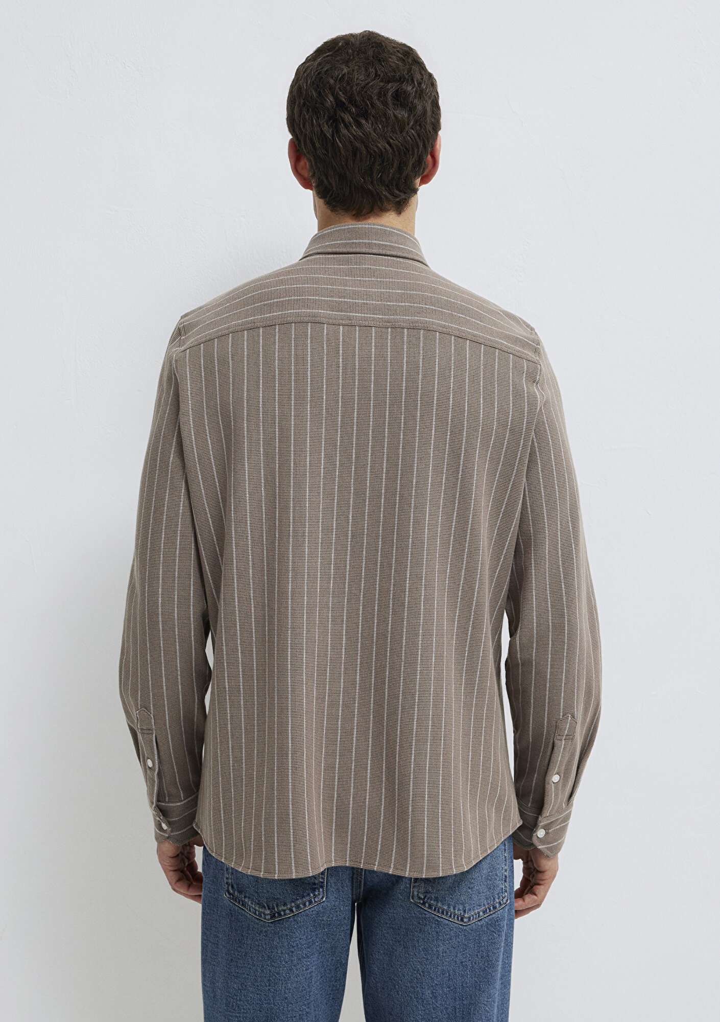  Mavi Çizgili Gömlek Regular Fit / Normal Kesim 0211998-91553