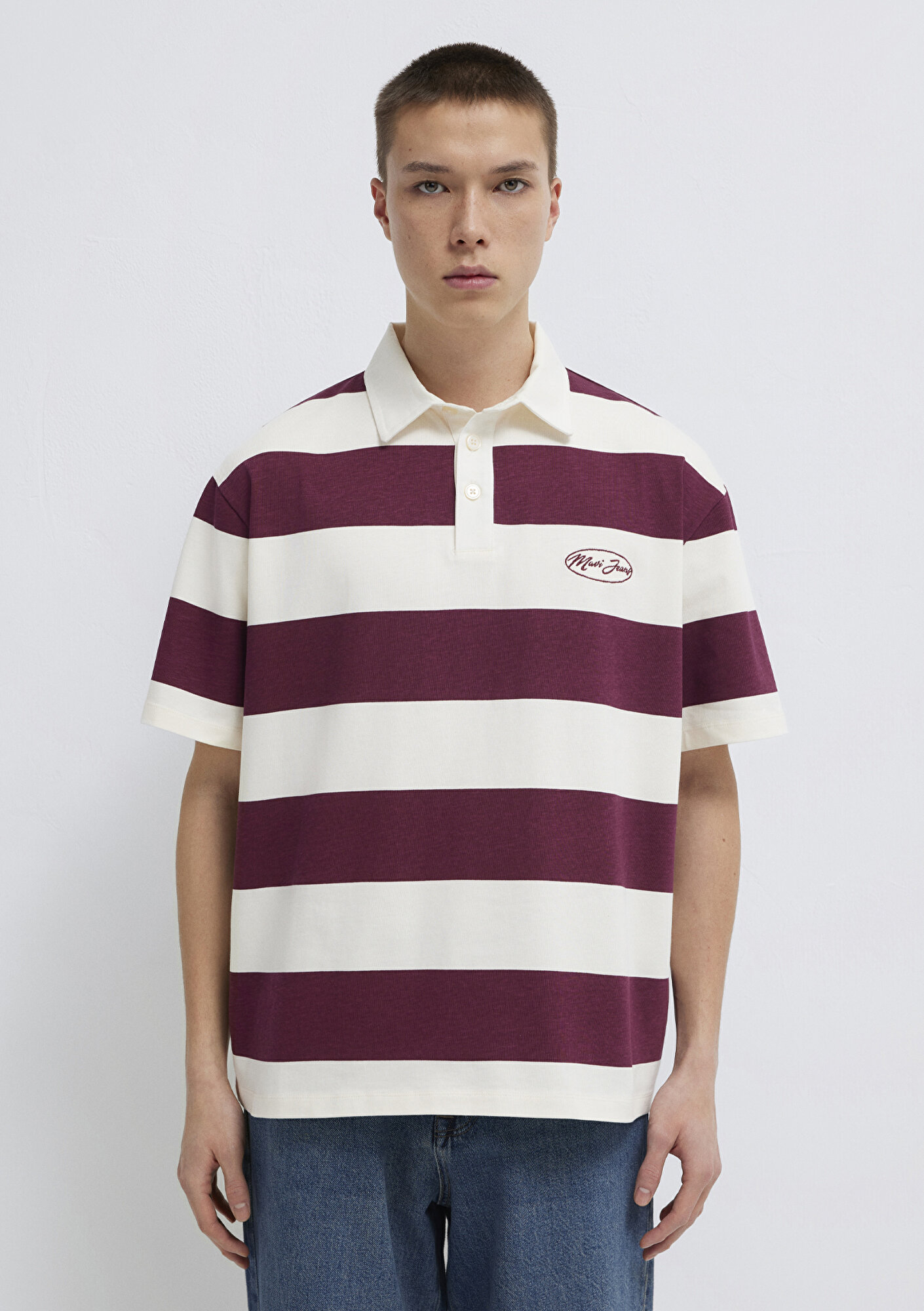  Mavi Mavi Jeans Çizgili Polo Tişört Boxy Fit 0613174-70670