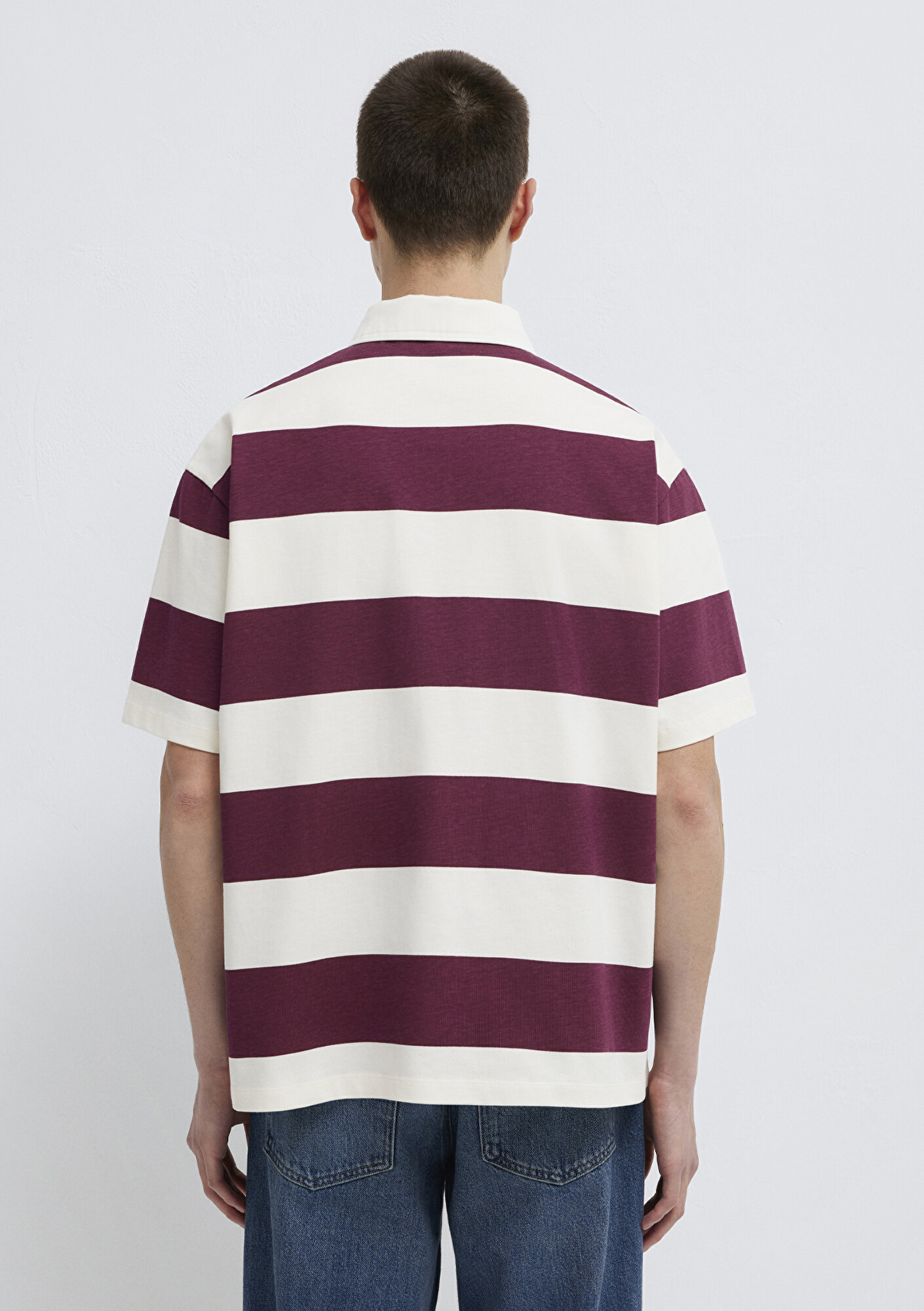 Mavi Mavi Jeans Çizgili Polo Tişört Boxy Fit 0613174-70670