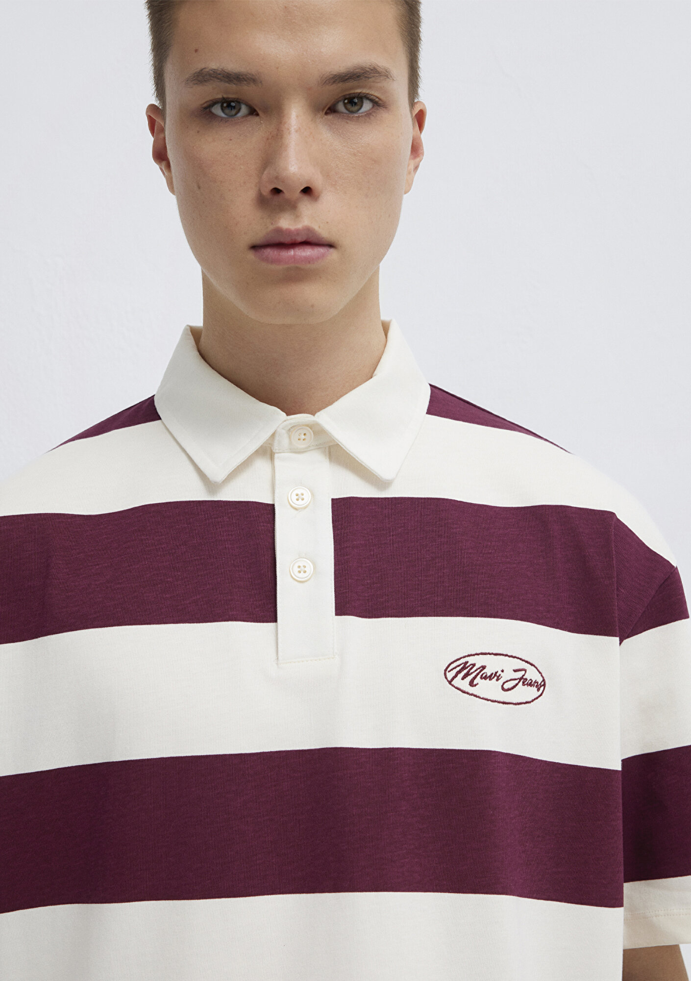  Mavi Mavi Jeans Çizgili Polo Tişört Boxy Fit 0613174-70670