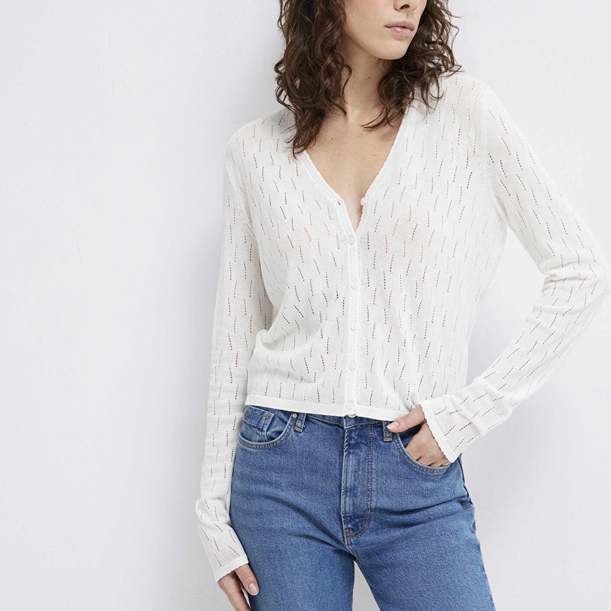 Mavi Ekru Hırka Slim Fit / Dar Kesim 1710845-70057