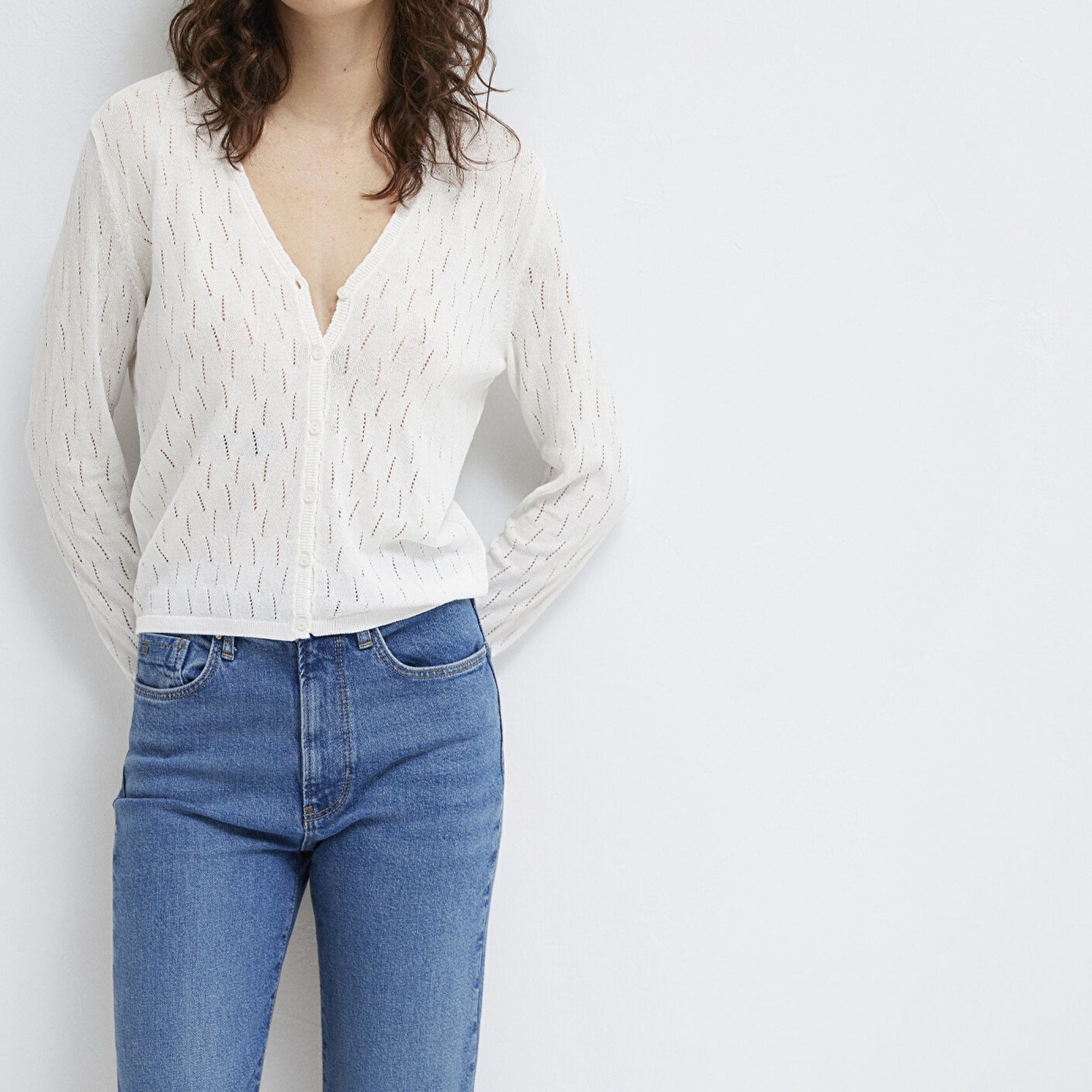 Mavi Ekru Hırka Slim Fit / Dar Kesim 1710845-70057