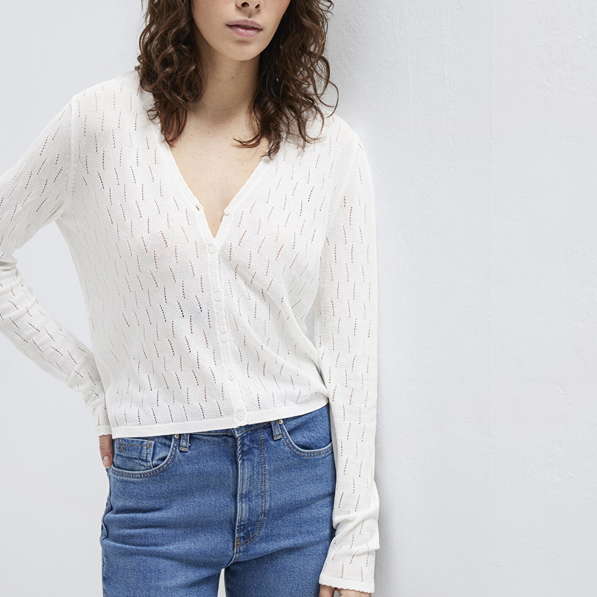 Mavi Ekru Hırka Slim Fit / Dar Kesim 1710845-70057