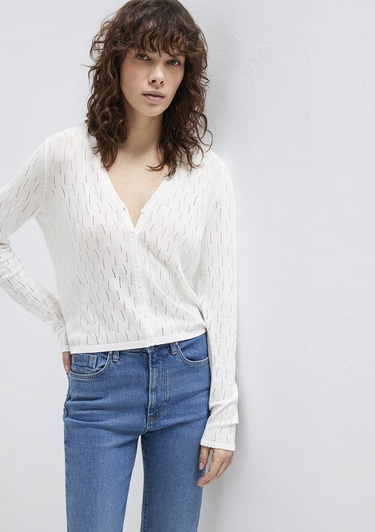  Mavi Ekru Hırka Slim Fit / Dar Kesim 1710845-70057