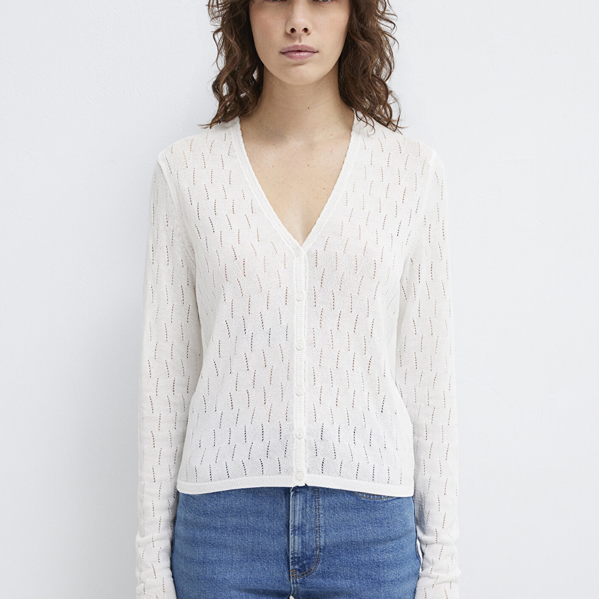 Mavi Ekru Hırka Slim Fit / Dar Kesim 1710845-70057