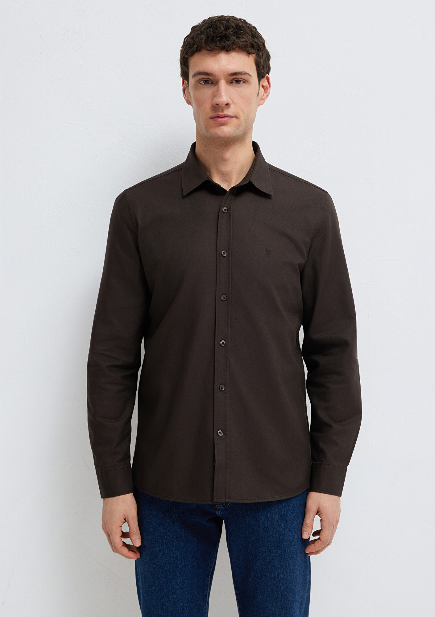  Mavi Kahverengi Gömlek Regular Fit / Normal Kesim 0212063-70219