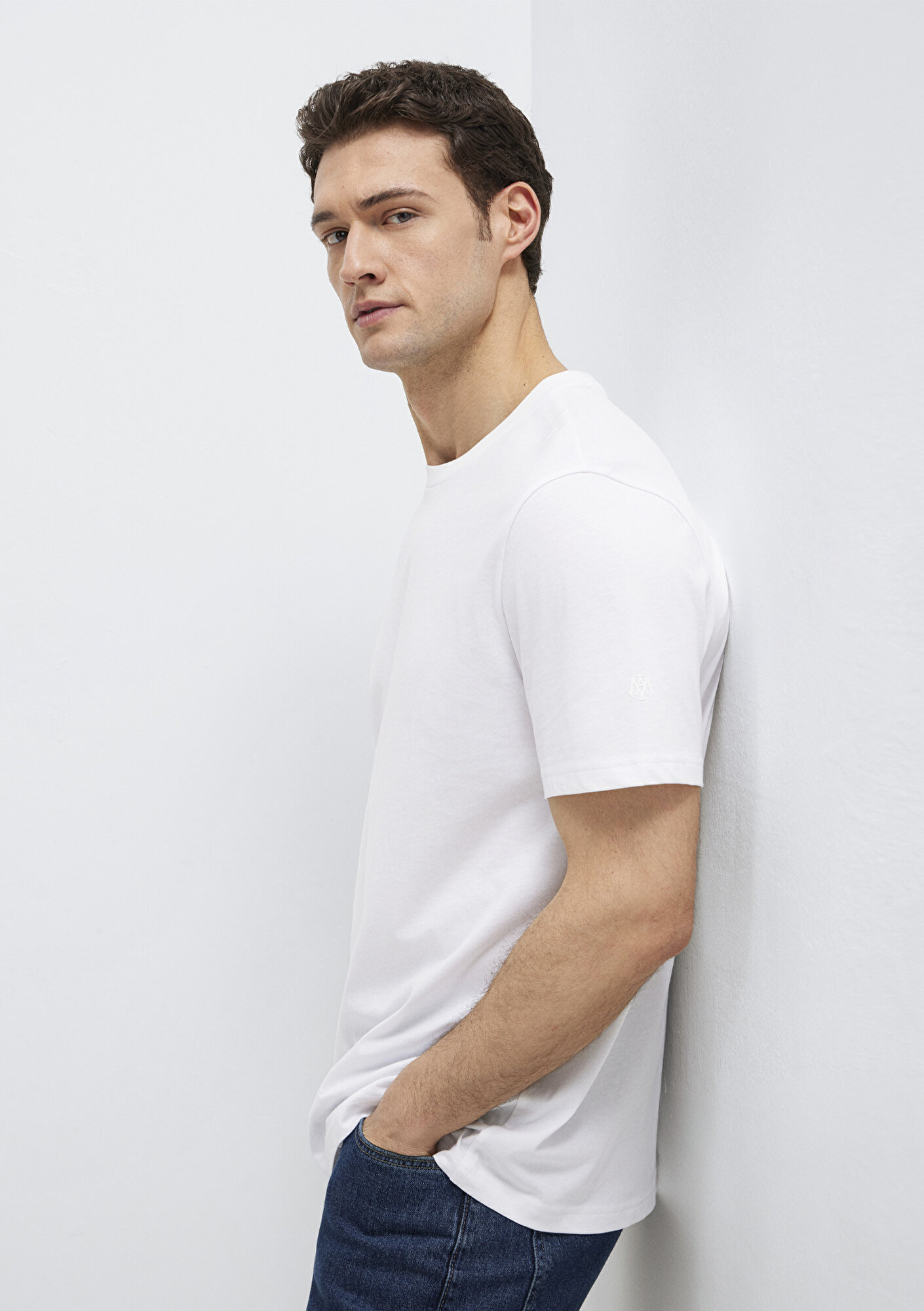 Mavi Beyaz Basic Tişört Regular Fit / Normal Kesim 0613477-620