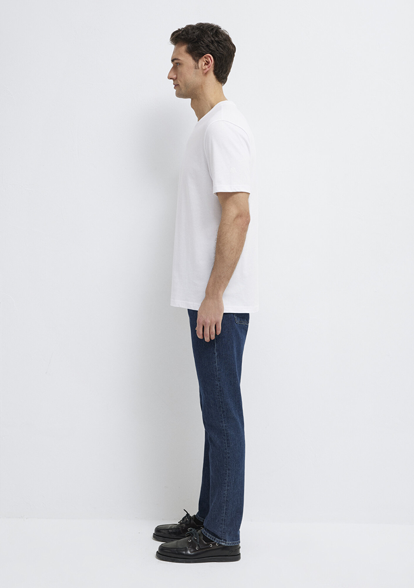 Mavi Beyaz Basic Tişört Regular Fit / Normal Kesim 0613477-620