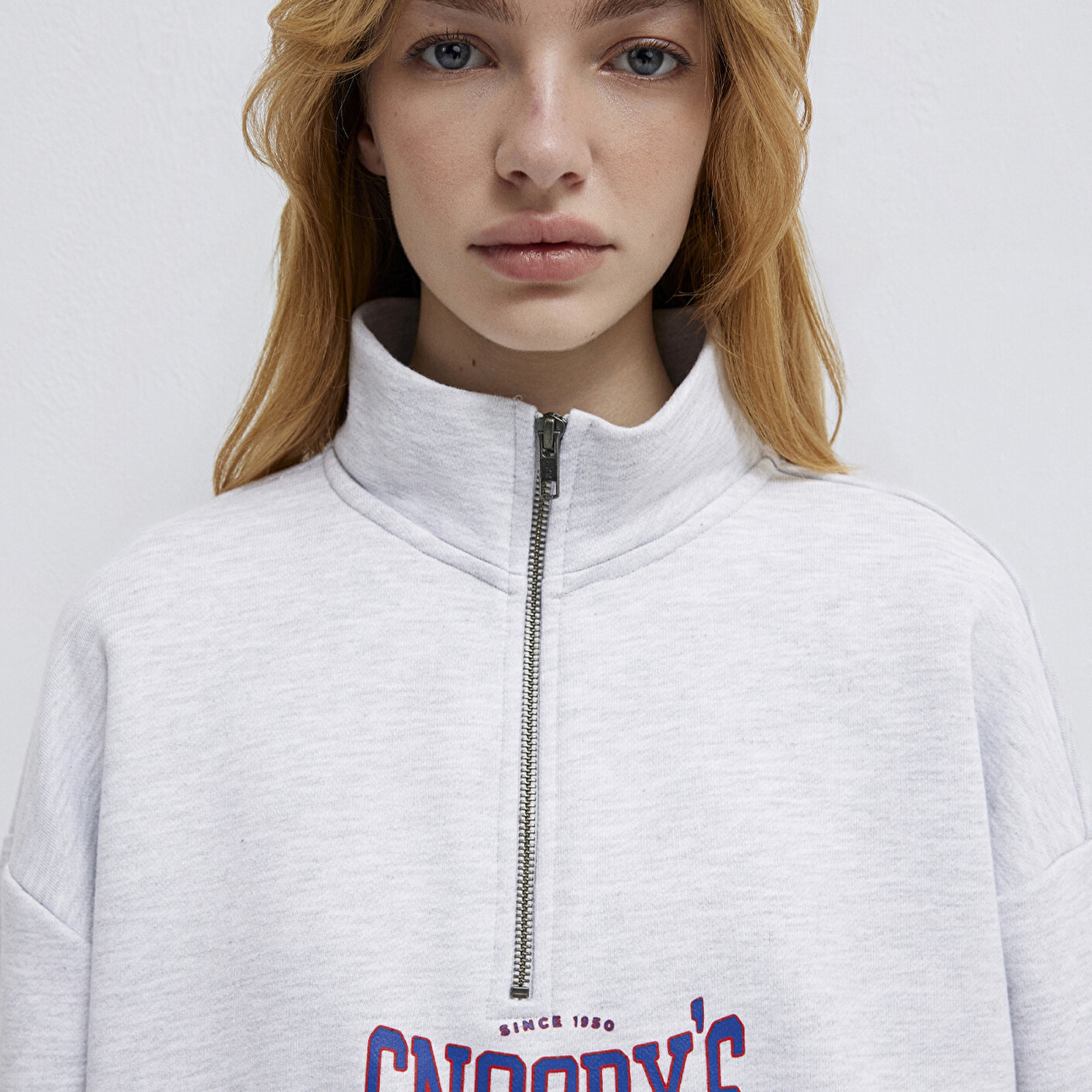 Mavi Peanuts Baskılı Gri Sweatshirt 1S10529-80196