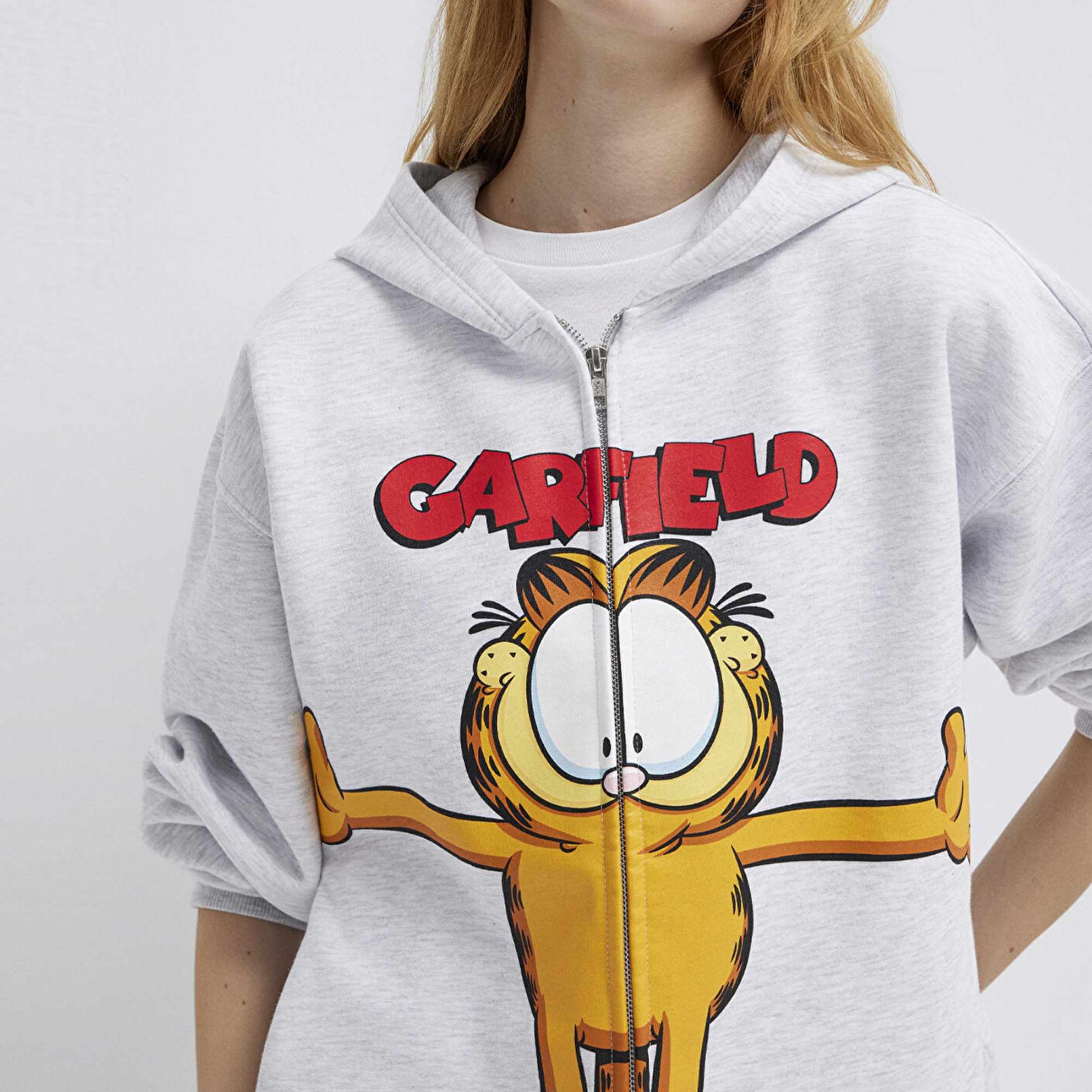Mavi Garfield Baskılı Gri Sweatshirt 1S10527-88467