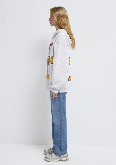 Mavi Garfield Baskılı Gri Sweatshirt 1S10527-88467