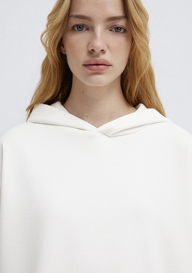  Mavi Minnie Mouse Baskılı Ekru Sweatshirt 1S10520-80194