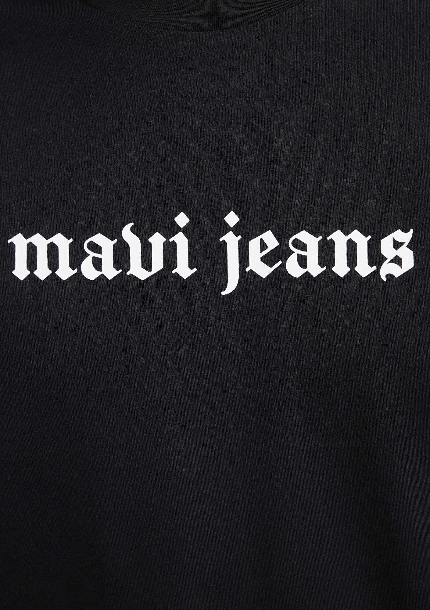 Mavi Mavi Jeans Baskılı Siyah Tişört Loose Fit / Bol Rahat Kesim 0613201-900