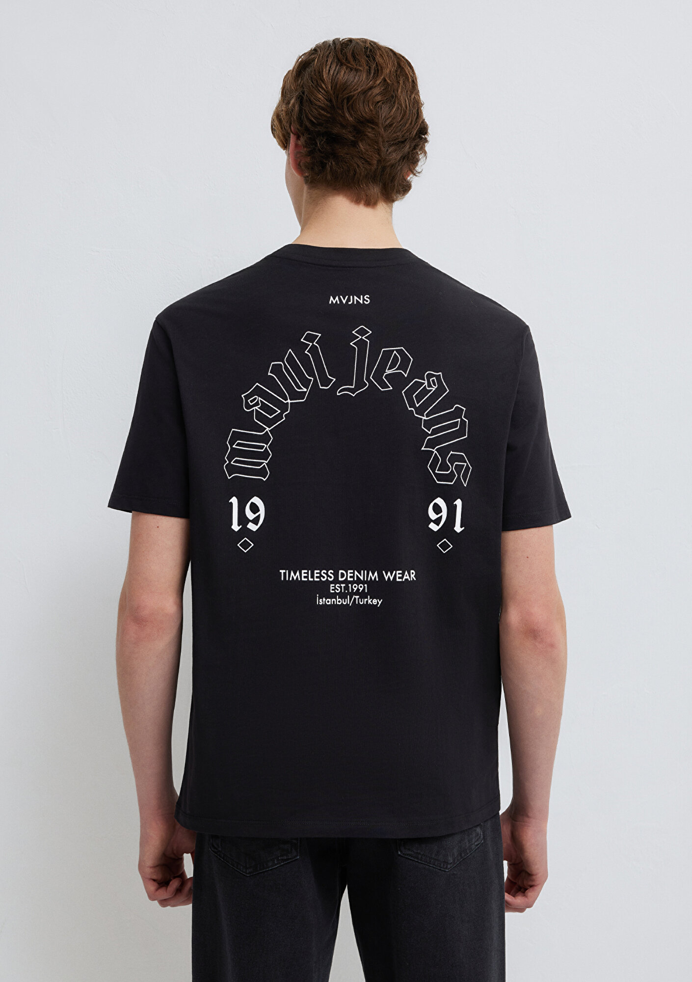  Mavi Mavi Jeans Baskılı Siyah Tişört Loose Fit / Bol Rahat Kesim 0613201-900