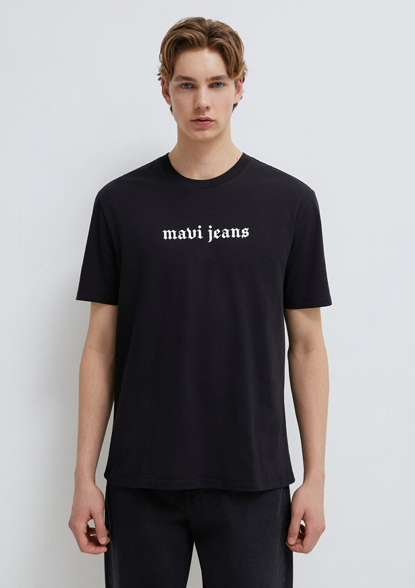 Mavi Mavi Jeans Baskılı Siyah Tişört Loose Fit / Bol Rahat Kesim 0613201-900