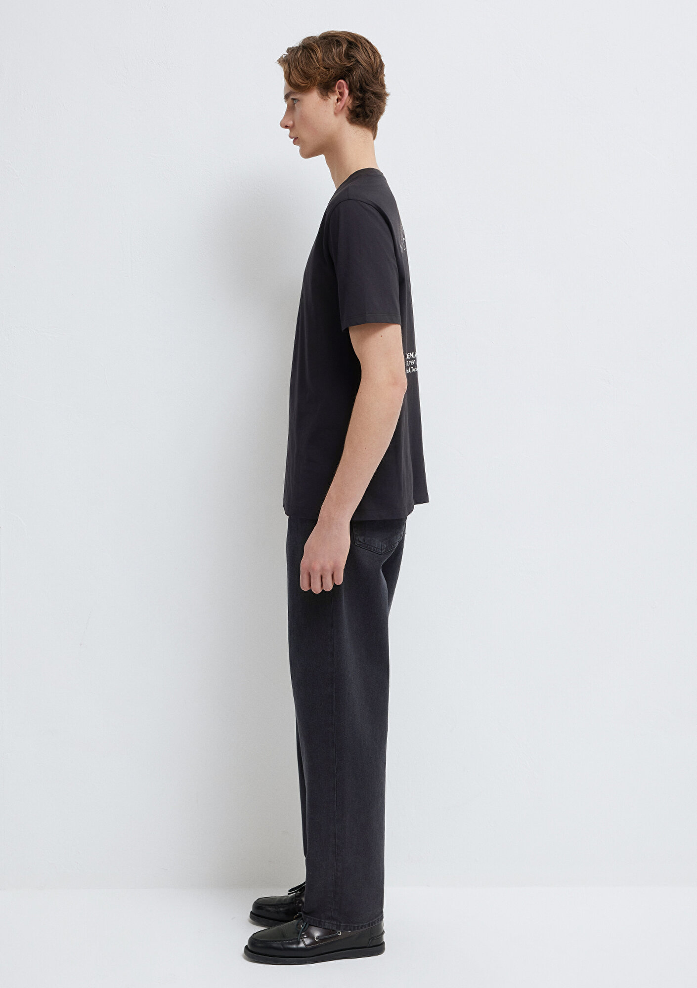 Mavi Mavi Jeans Baskılı Siyah Tişört Loose Fit / Bol Rahat Kesim 0613201-900