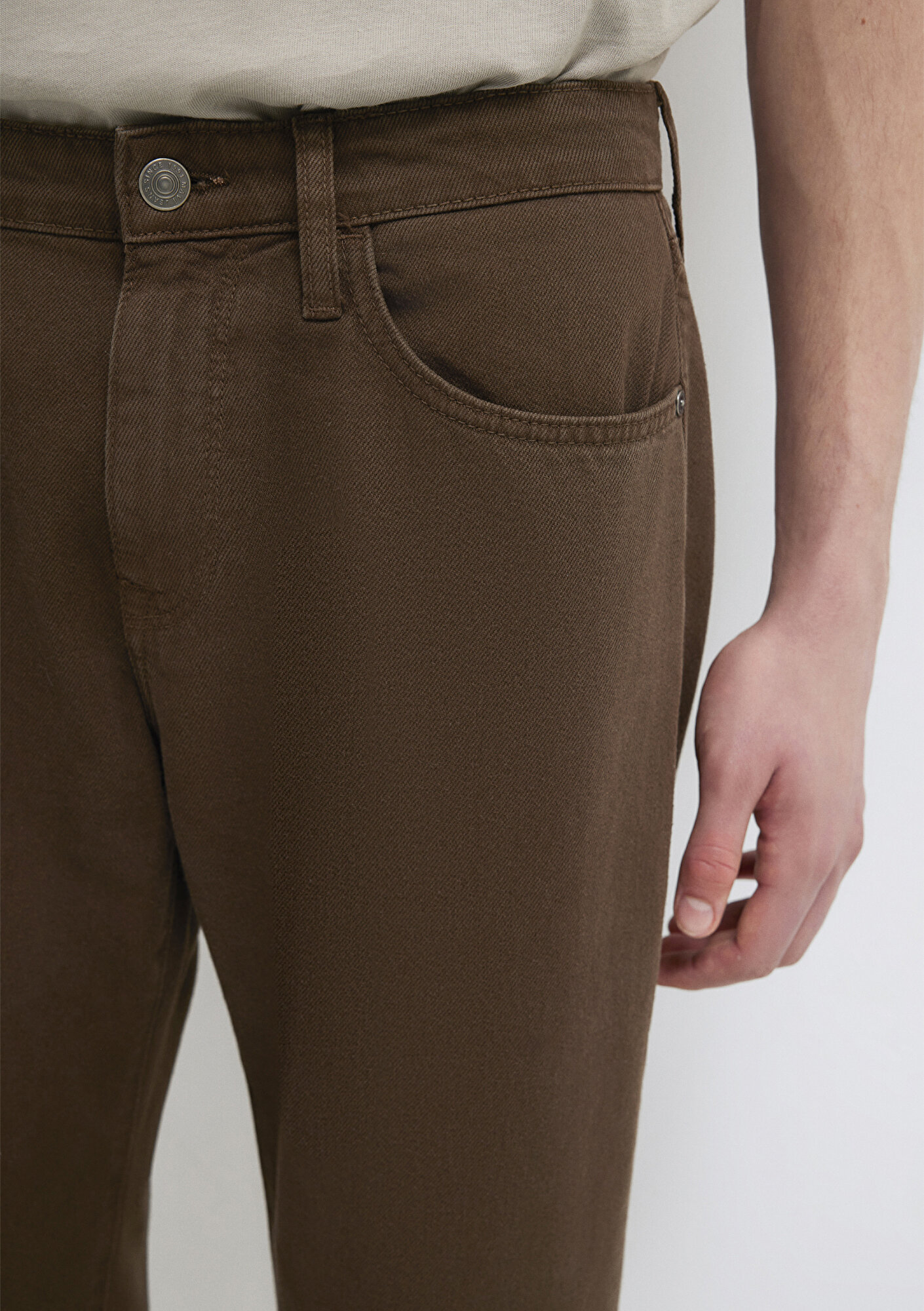 Mavi Lisbon Kahverengi Gabardin Pantolon 0010039-A2797