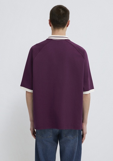  Mavi Berlin Baskılı Mor Polo Tişört Boxy Fit 0613230-70670