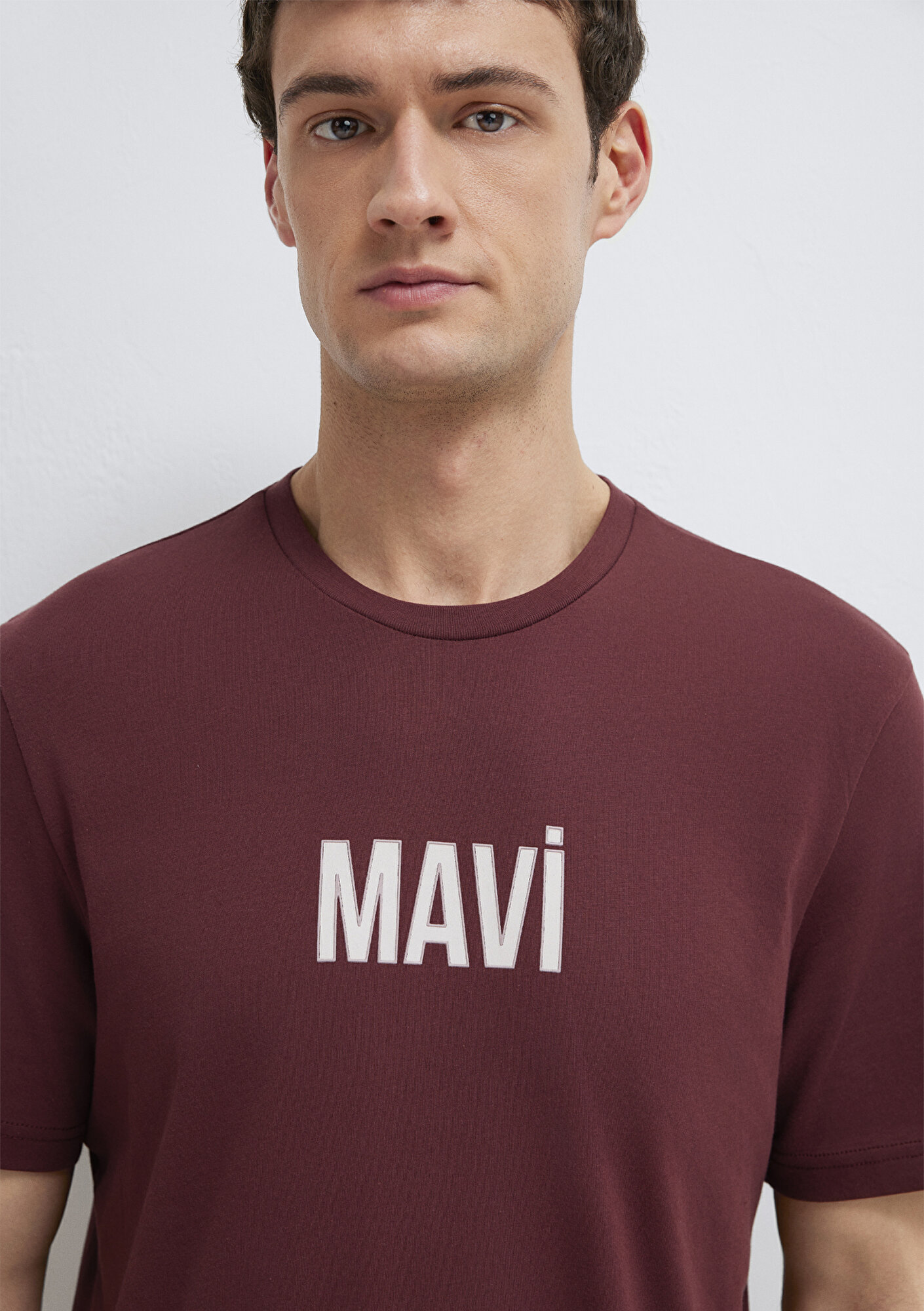 Mavi Mavi Logo Baskılı Bordo Tişört Regular Fit / Normal Kesim 0613186-70396