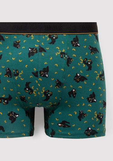  Mavi Goril Baskılı Yeşil Boxer 0912230-90781