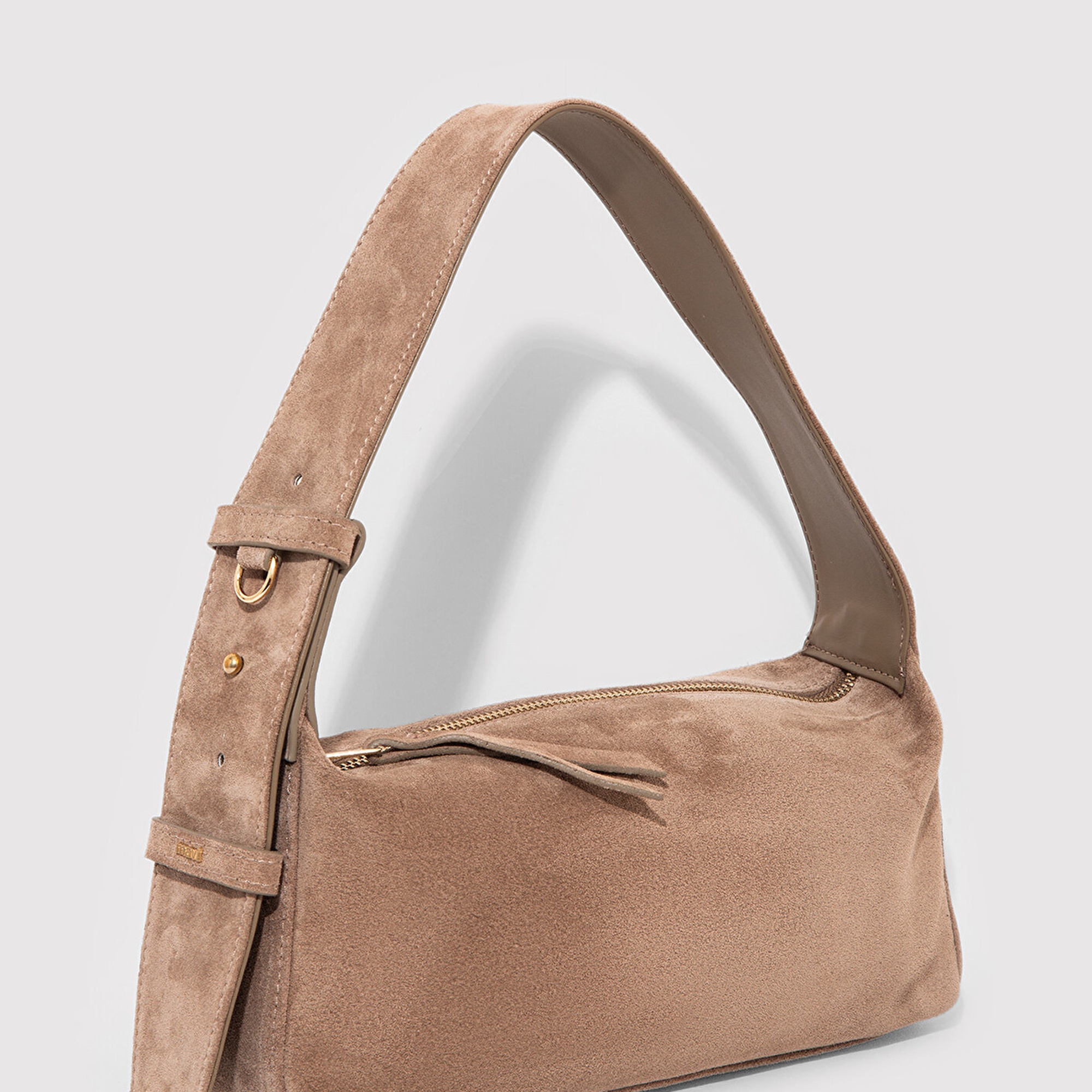 Mavi Süet Deri Kahverengi Kol Çantası 1913697-70367