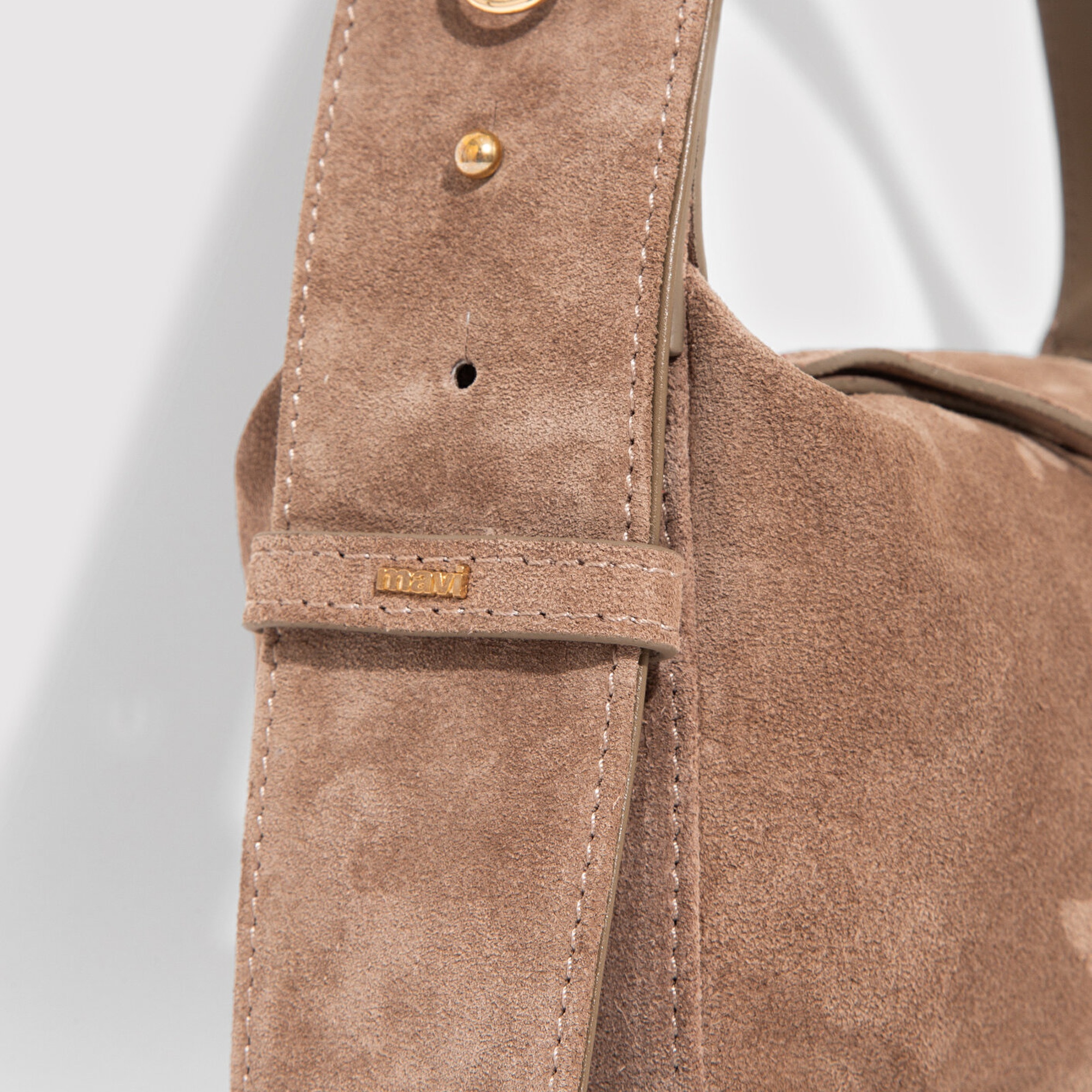 Mavi Süet Deri Kahverengi Kol Çantası 1913697-70367