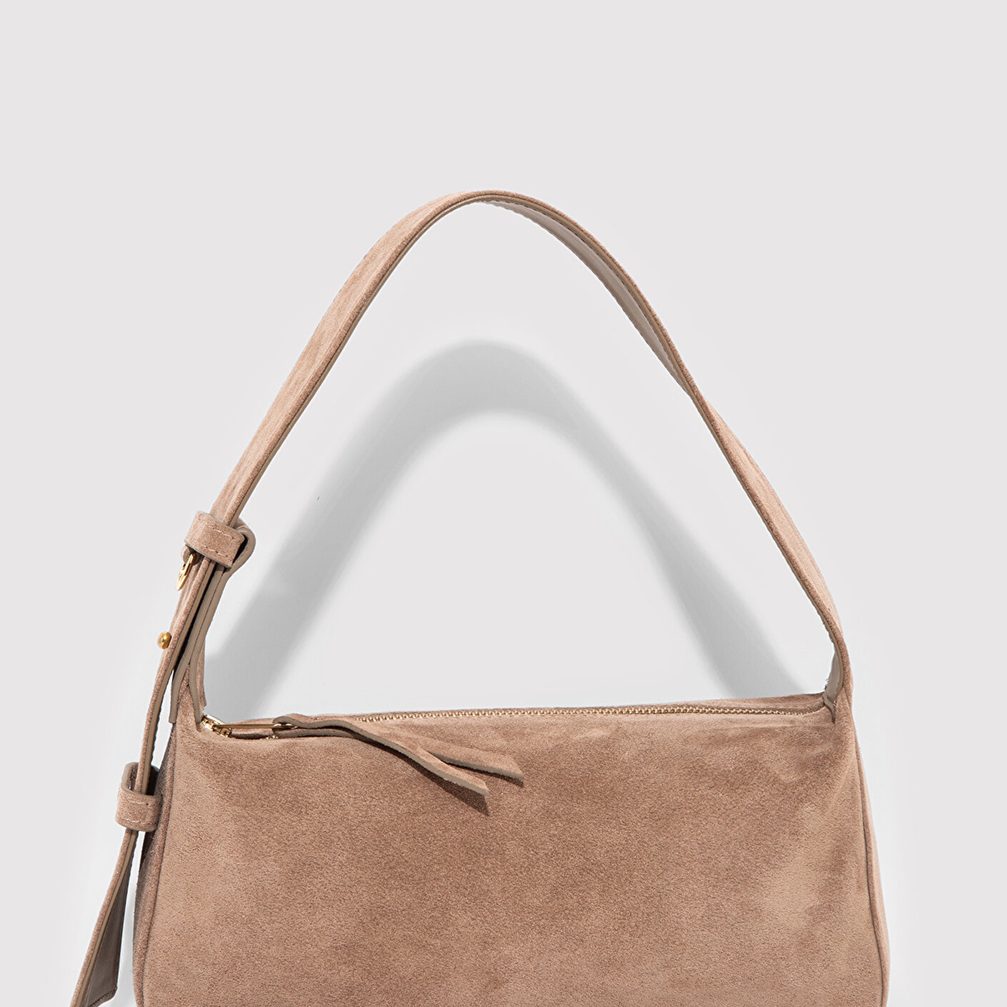 Mavi Süet Deri Kahverengi Kol Çantası 1913697-70367