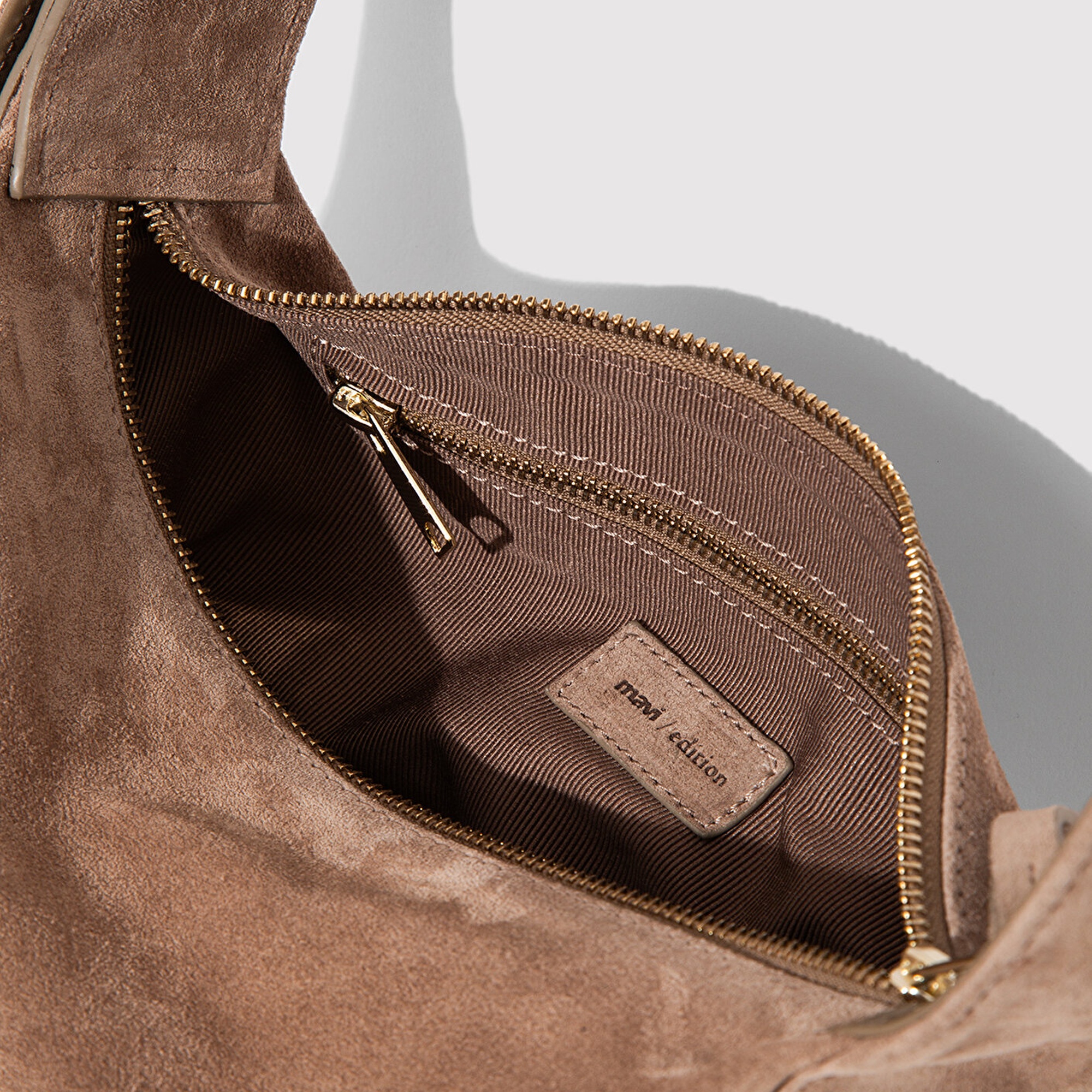 Mavi Süet Deri Kahverengi Kol Çantası 1913697-70367