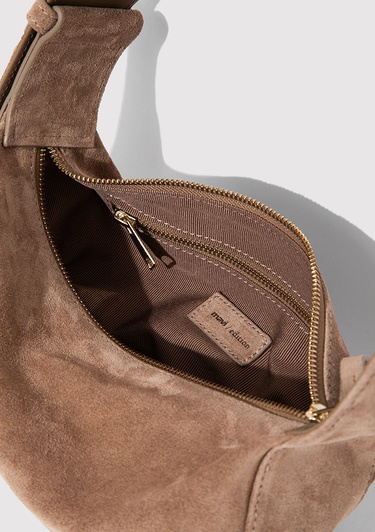  Mavi Süet Deri Kahverengi Kol Çantası 1913697-70367