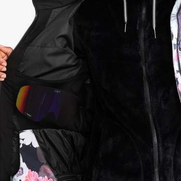  Roxy Jet Ski Kadın Siyah Snowboard Ceketi